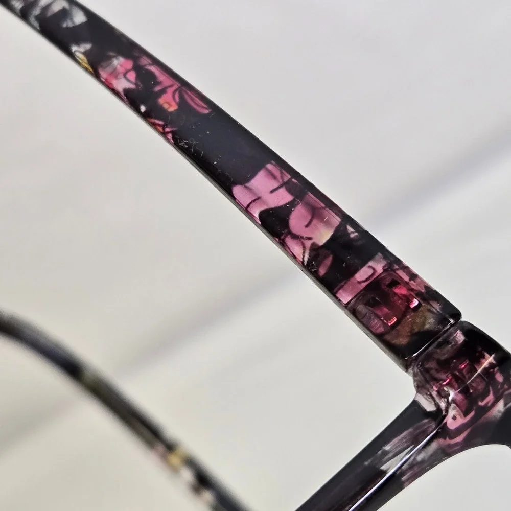 Foster Grant Floral Plastic Eyeglass‎ Frames, Black, 57017-143